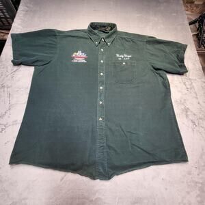 Vintage Nemesis Sportswear Shirt Mens 2XL Green GM Detroit Assembly Workwear 90s